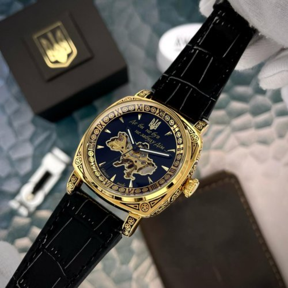 Годинник наручний Awarder 021-3D Де би не був Gold-Black