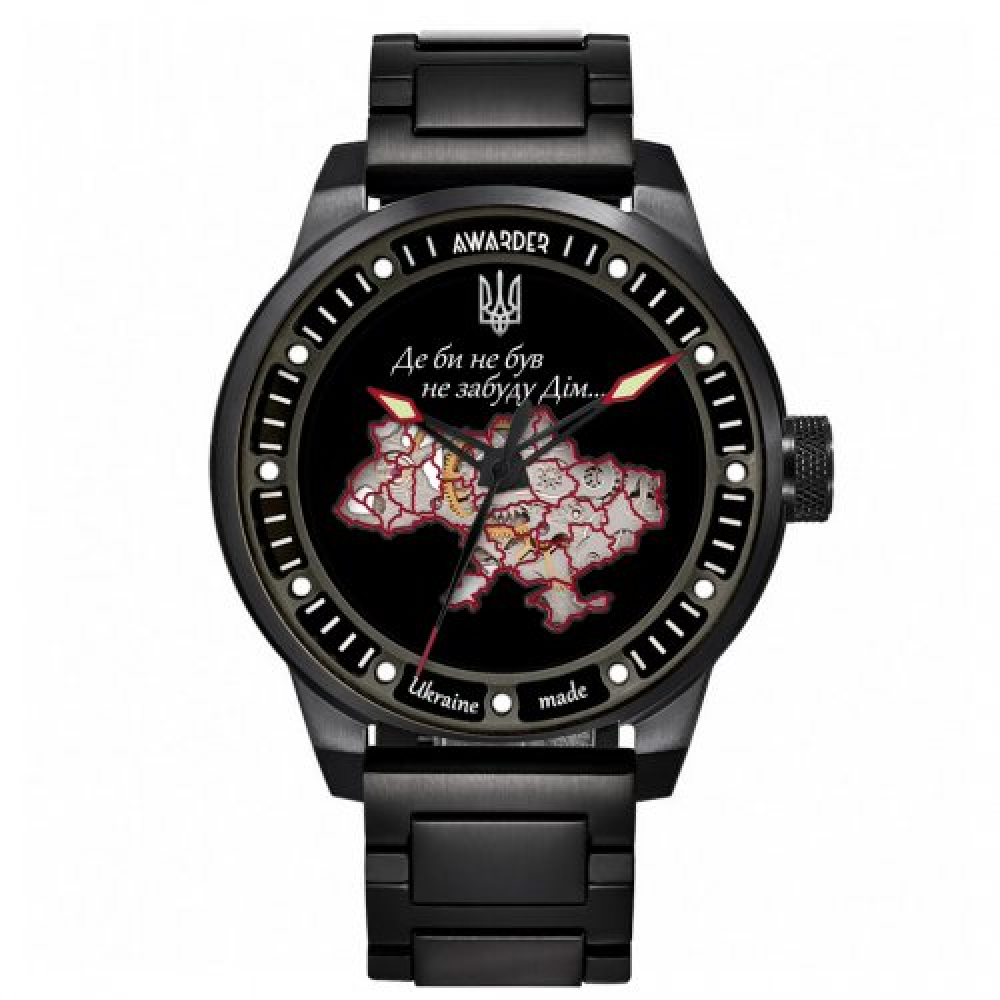 Годинник наручний Awarder 058 Де би не був All Black Steel