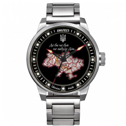 Годинник наручний Awarder 058 Де би не був Silver-Black Steel Red