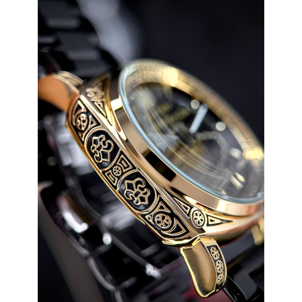 Годинник наручний Awarder 021-3D Де би не був Gold-Black Steel