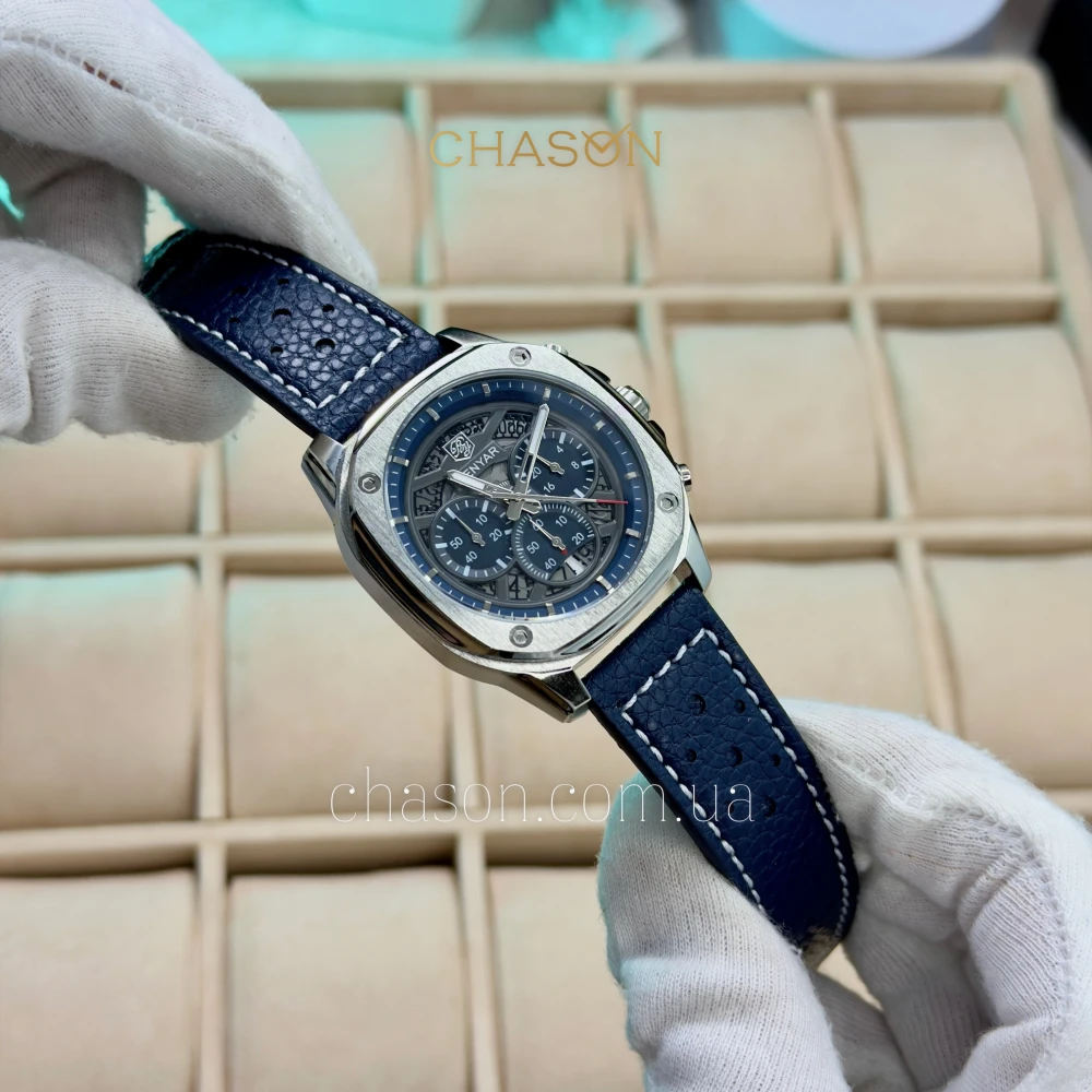 Чоловічий годинник Benyar BY-5222 Blue-Silver