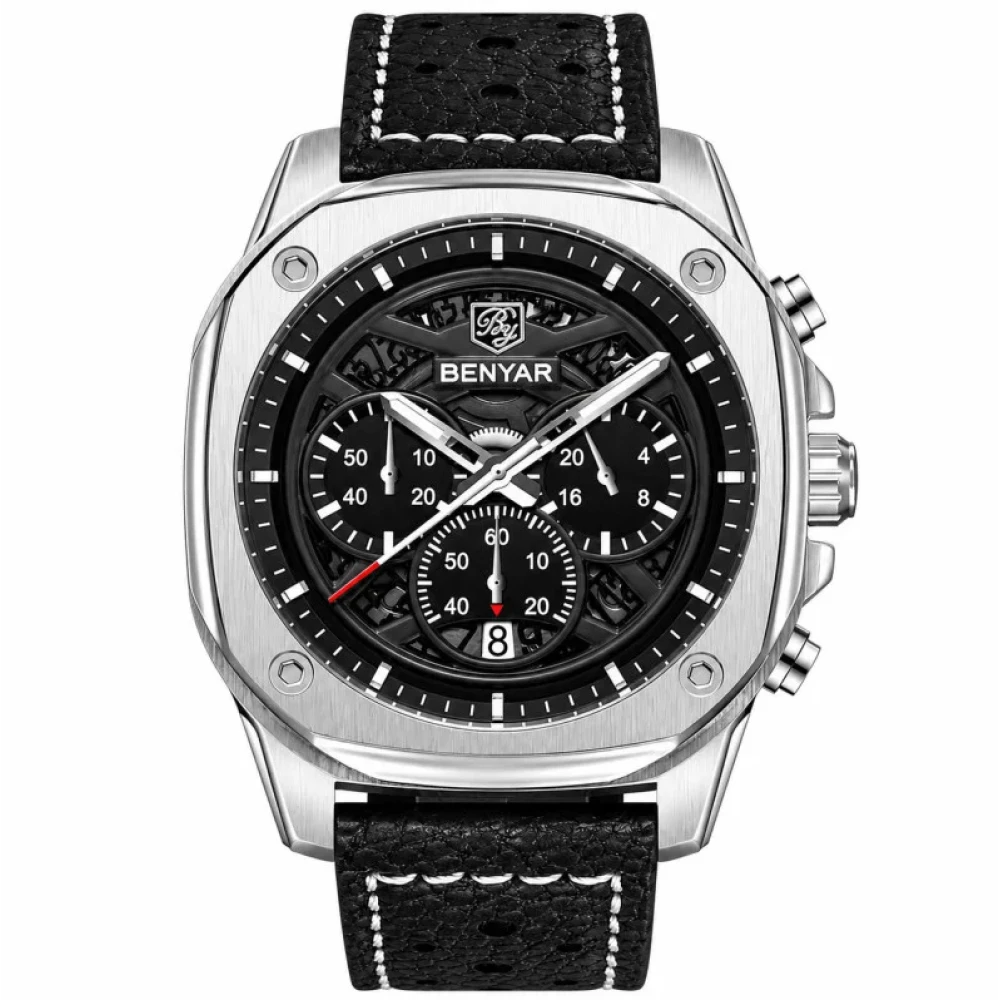 Чоловічий годинник Benyar BY-5222 Black-Silver