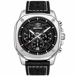 Чоловічий годинник Benyar BY-5222 Black-Silver