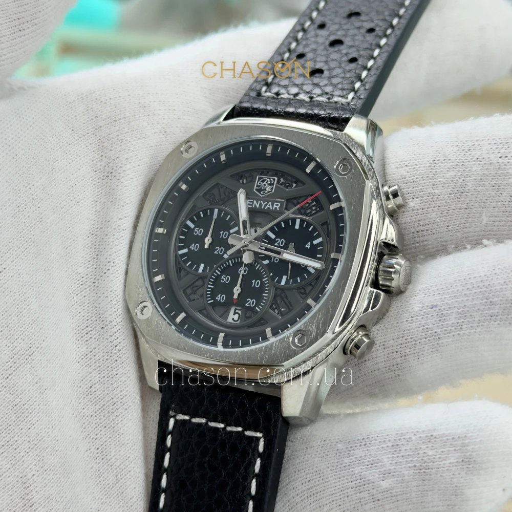 Чоловічий годинник Benyar BY-5222 Black-Silver