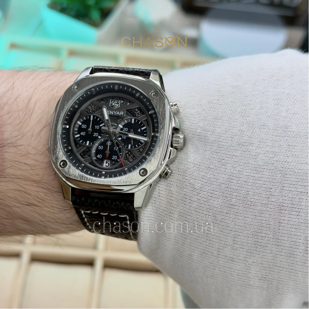 Чоловічий годинник Benyar BY-5222 Black-Silver