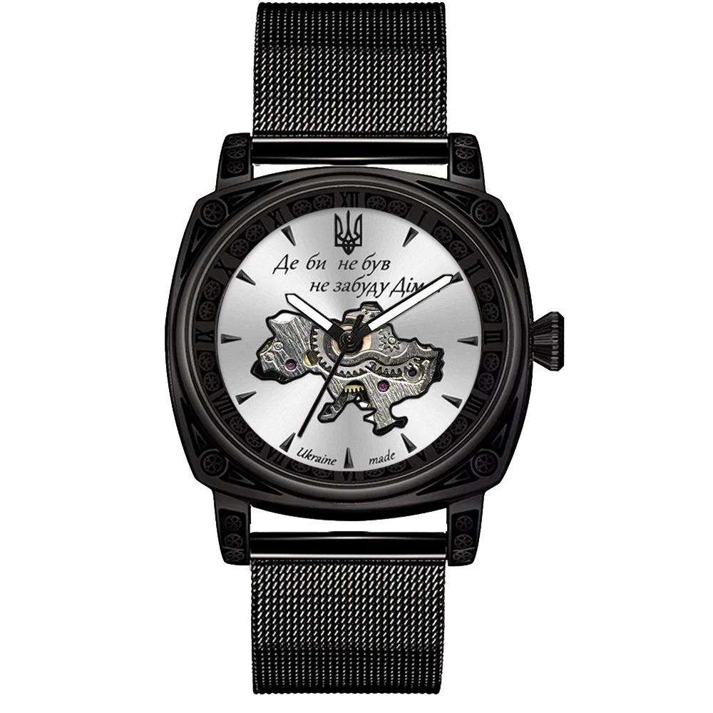 Мужские часы Awarder 021-3D Где бы ни был Black-White Mesh