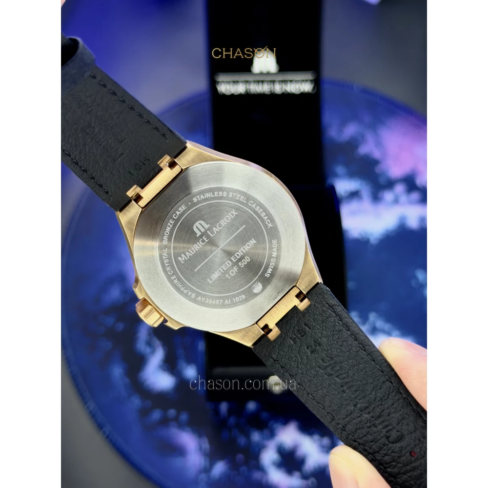 Чоловічий годинник Maurice Lacroix AIKON Bronze 44 mm limited AI1028-BRZ01-420-1