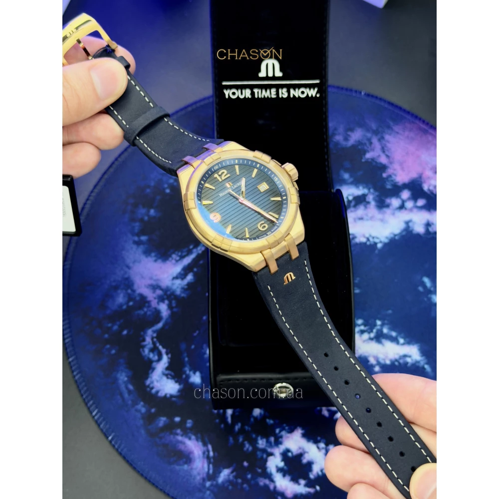 Чоловічий годинник Maurice Lacroix AIKON Bronze 44 mm limited AI1028-BRZ01-420-1