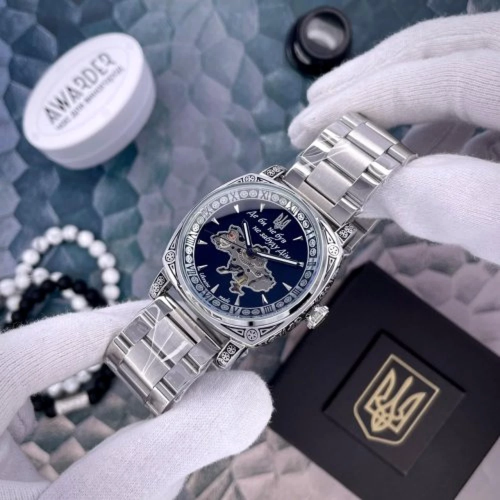 Годинник наручний Awarder 021-3D Де би не був Silver-Black Steel