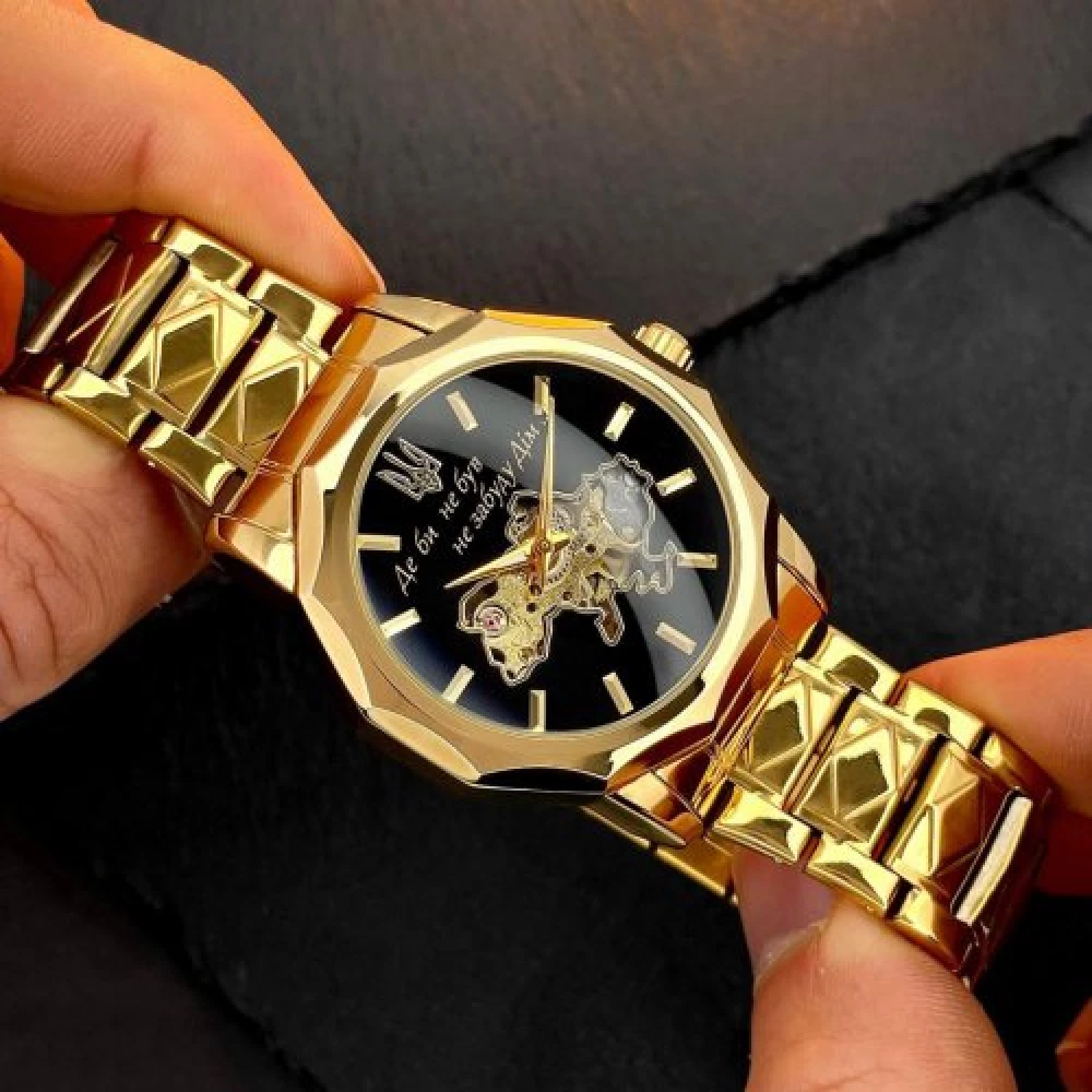 Годинник наручний Awarder 024 Не забуду дім Gold-Black