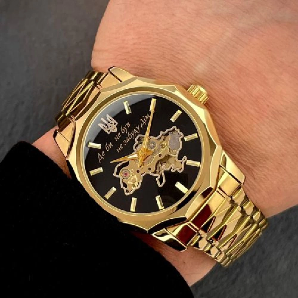 Годинник наручний Awarder 024 Не забуду дім Gold-Black