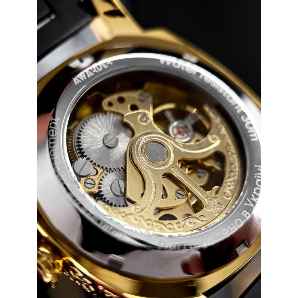 Годинник наручний Awarder 021-3D Де би не був Gold-Black Steel