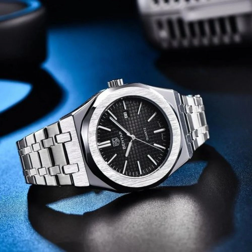 Мужские часы Benyar BY-5156 Silver-Black 1