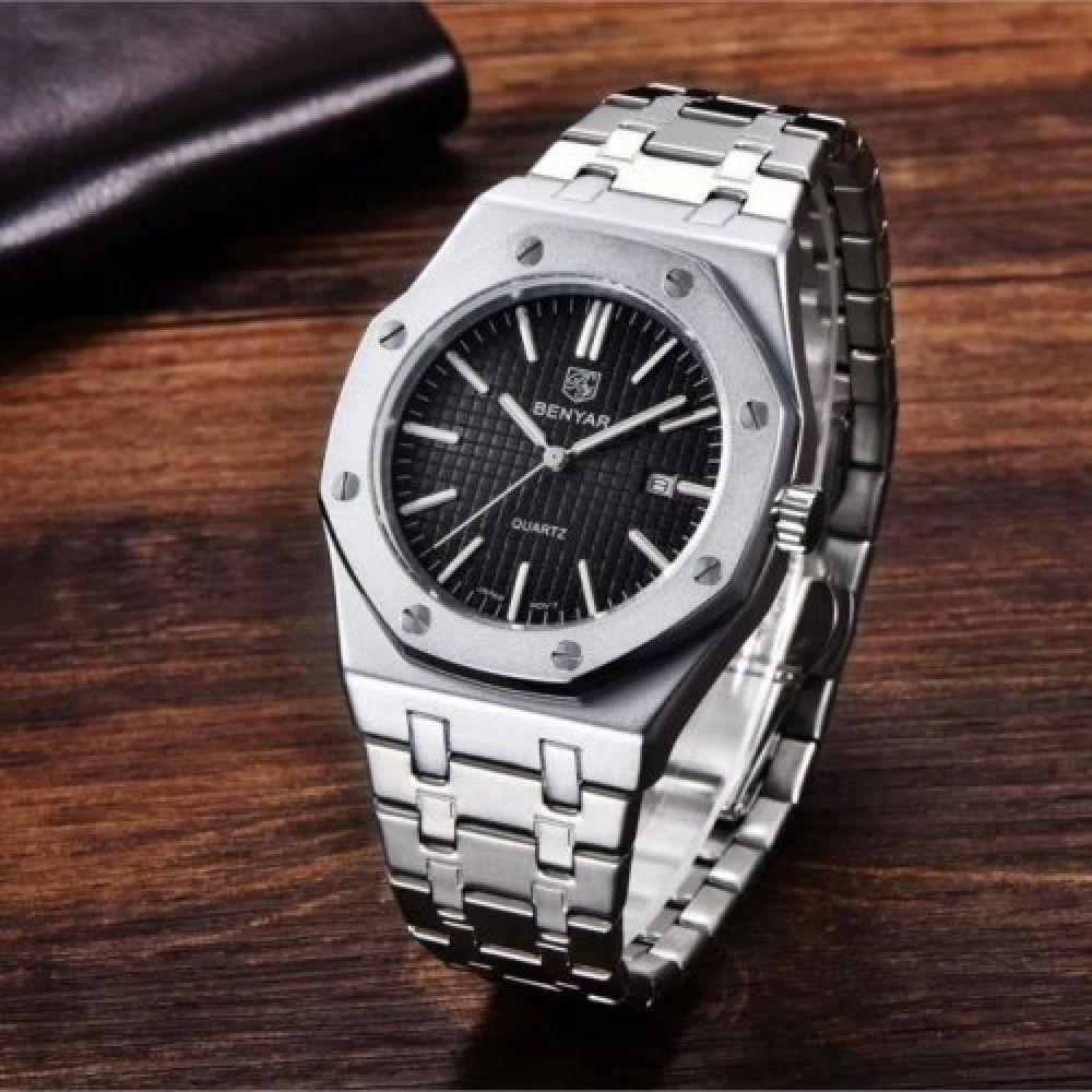Мужские часы Benyar BY-5156 Silver-Black 