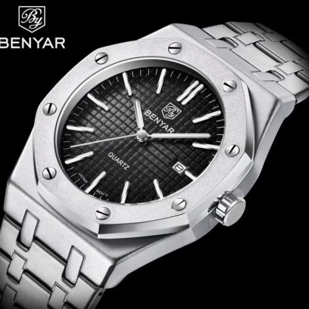 Мужские часы Benyar BY-5156 Silver-Black 