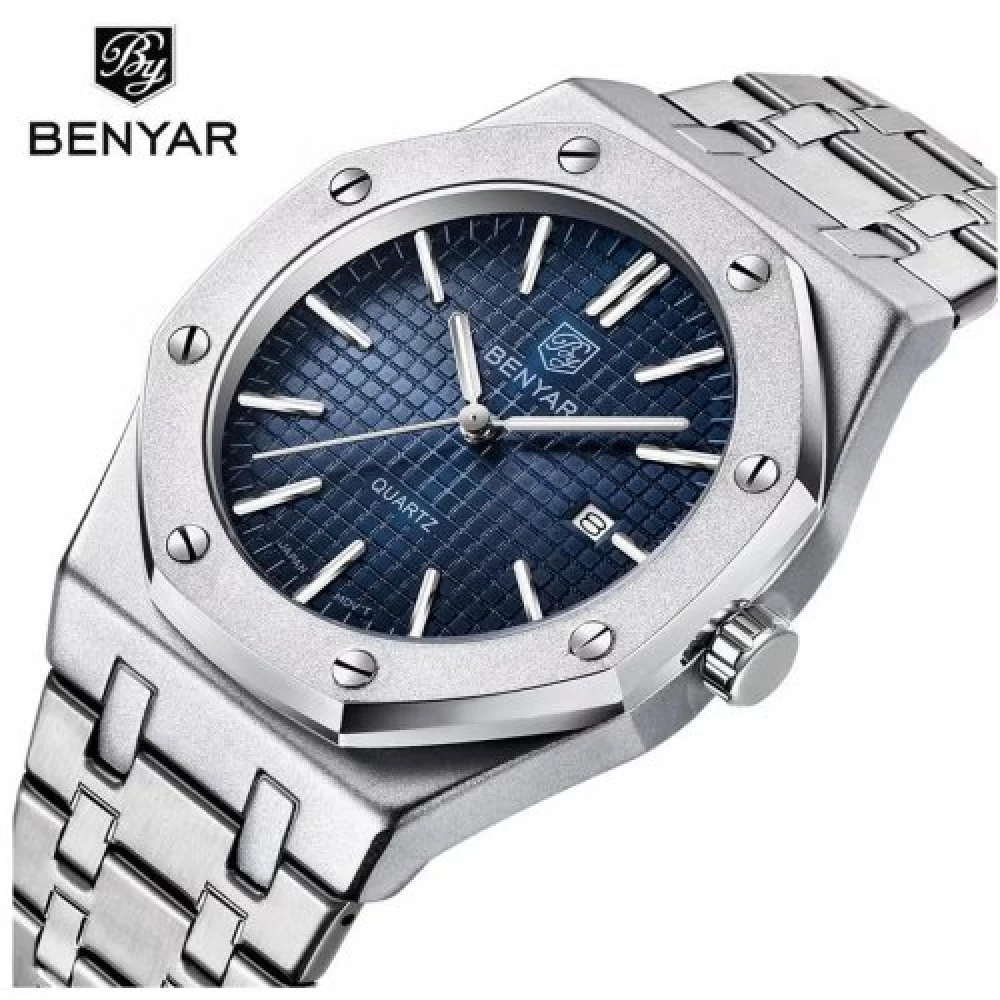 Мужские часы Benyar BY-5156 Silver-Blue 1