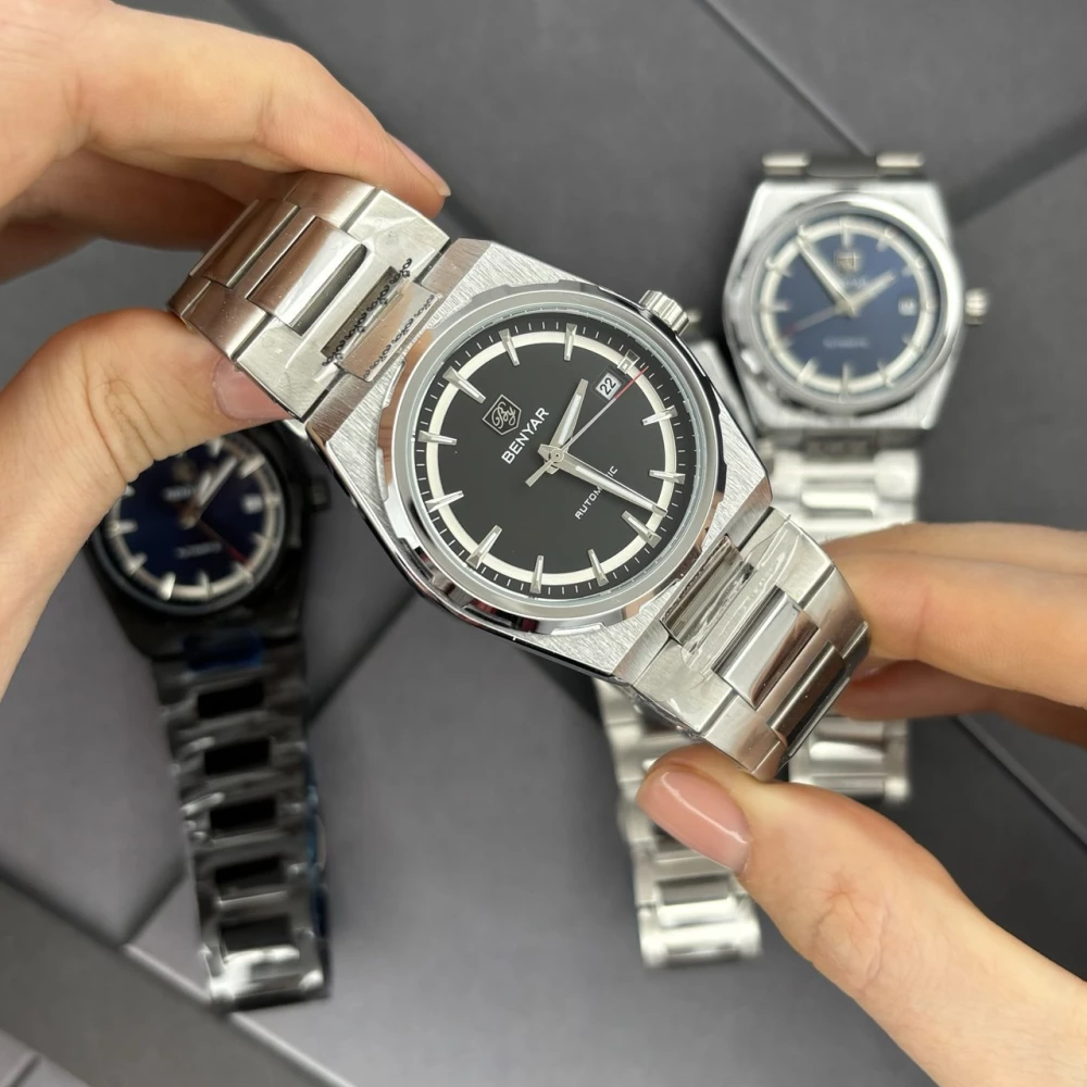 Мужские часы Benyar BY-5203 Silver-Black