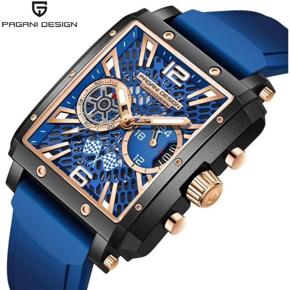  Чоловічий годинник Pagani Design PD-1725 Black-Blue