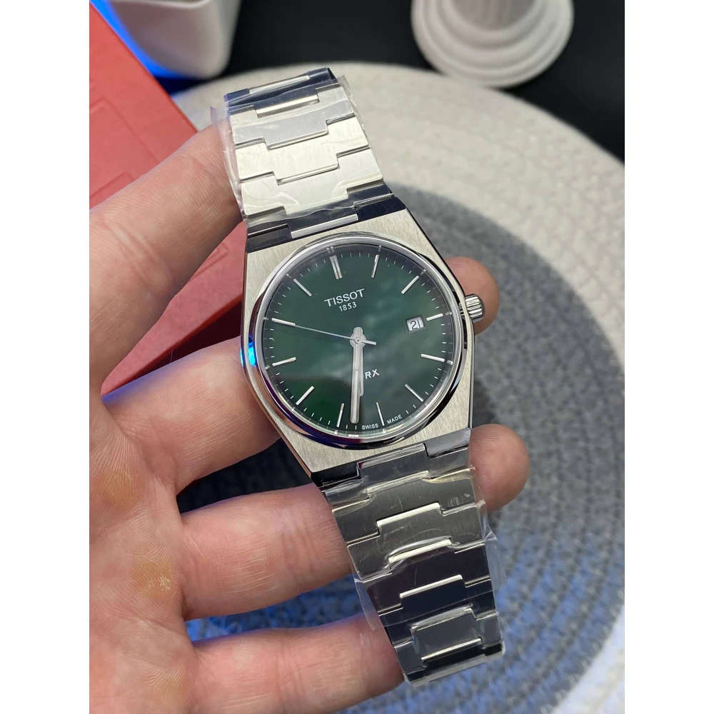 Чоловічий годинник Tissot PRX T137.410.11.091.00 Green Dial